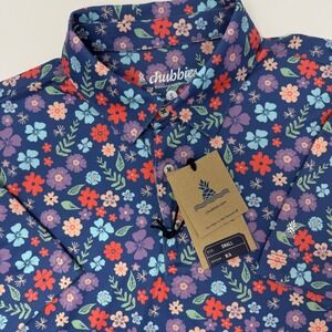 Chubbies The‎ Spring Pedal AOP Floral Polo 2.0 Men's Small Short Sleeve NEW